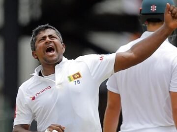 Sri Lanka first team in Test cricket history to win a match with only spinners