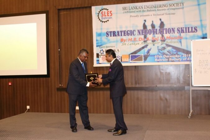 Sri Lankan Engineering Society of Bahrain holds seminar on ‘Strategic Negotiations’